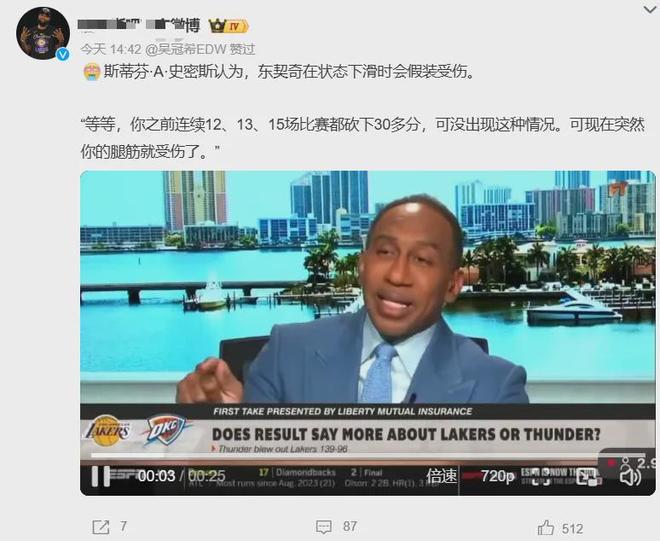 东契奇左腿筋二级拉伤 湖人季后赛前景蒙阴影